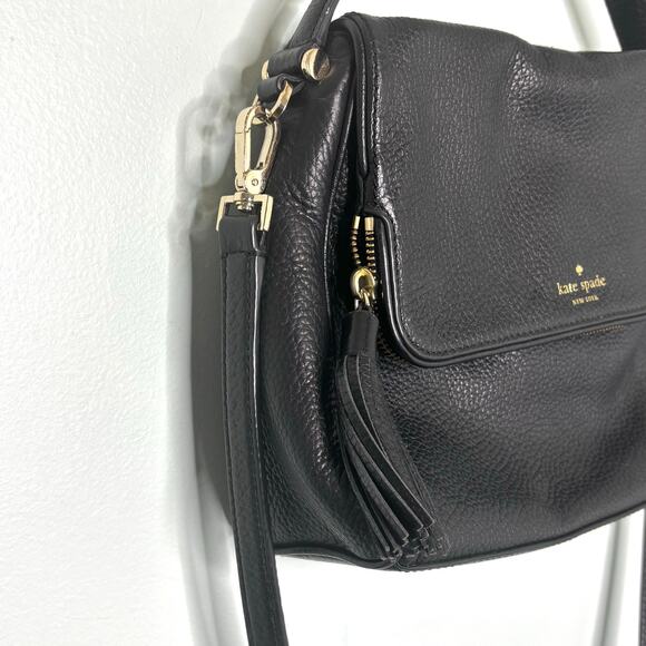 Kate Spade Miri Chester Street Black Pebbled Leather Shoulder Crossbody Bag - Picture 11 of 15